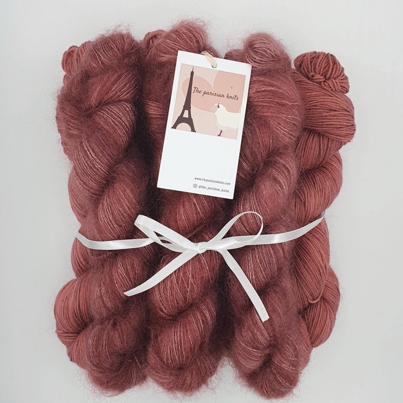 Kit pour pull (fingering, mohair & soie)