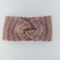 Bandeau bicolore tricoté main