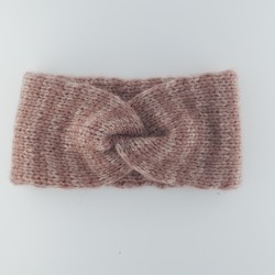 Hand knitted two-tone headband