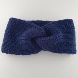 Bandeau en laine tricoté main